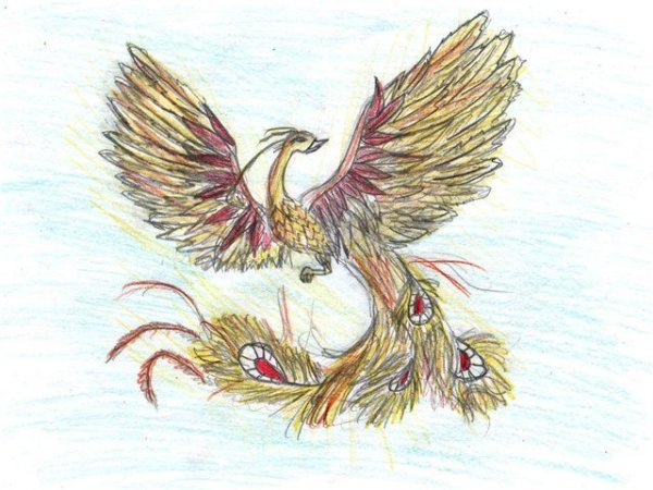 Рисование с детьми Сказочная птица