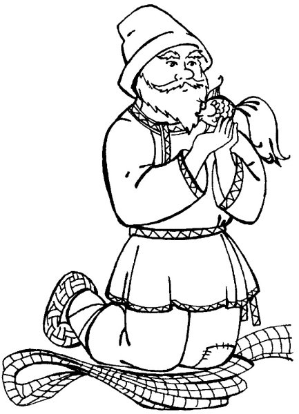 Иллюстрации к сказке Золотая рыбка Пушкина для детей 5-6