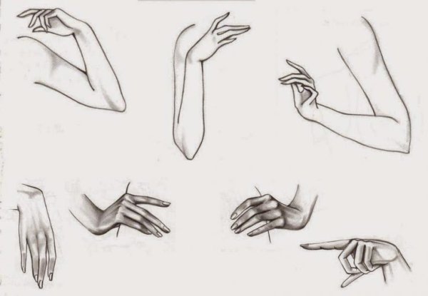 Женские руки для рисования