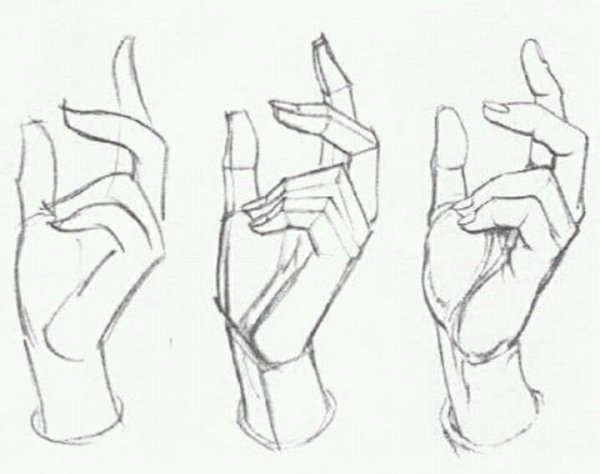 Зарисовки рук карандашом
