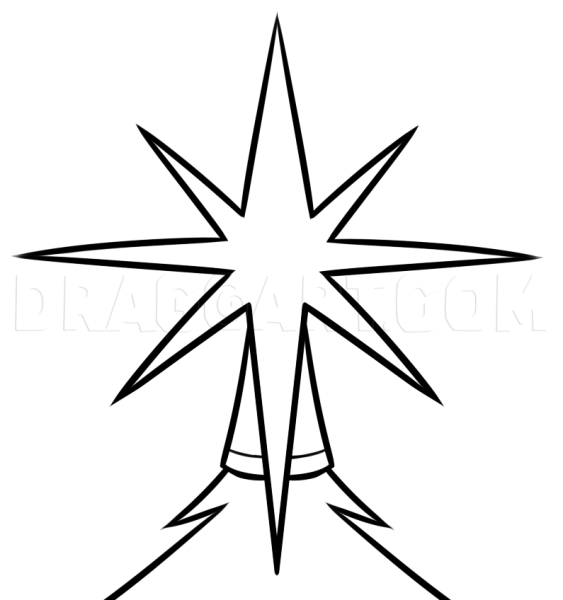 Рождественская звезда рисунок