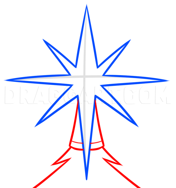 Рождественская звезда раскраска