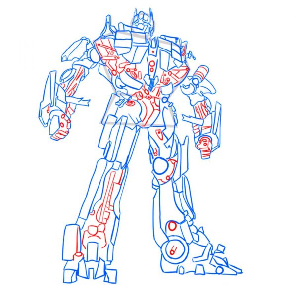 Раскраска Оптимус Прайм и Бамблби