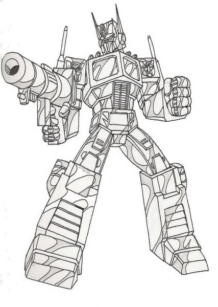 Оптимус Прайм раскраска