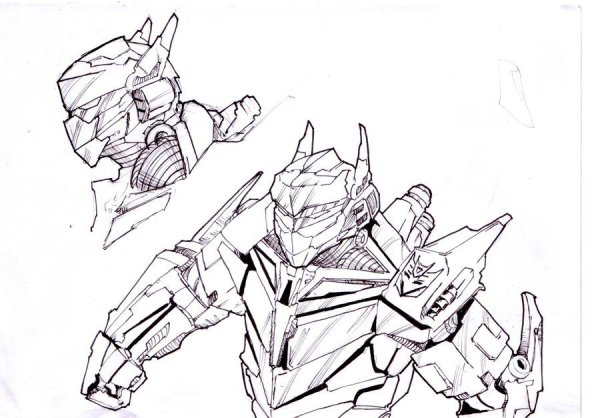 Оптимус Прайм маска чертеж