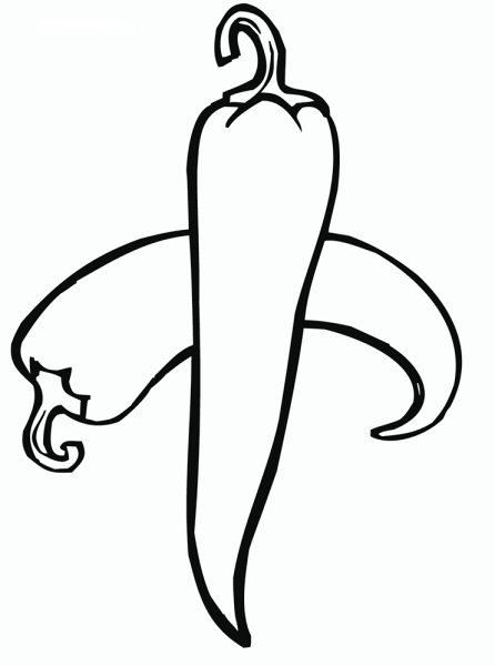 Раскраски овощи перец