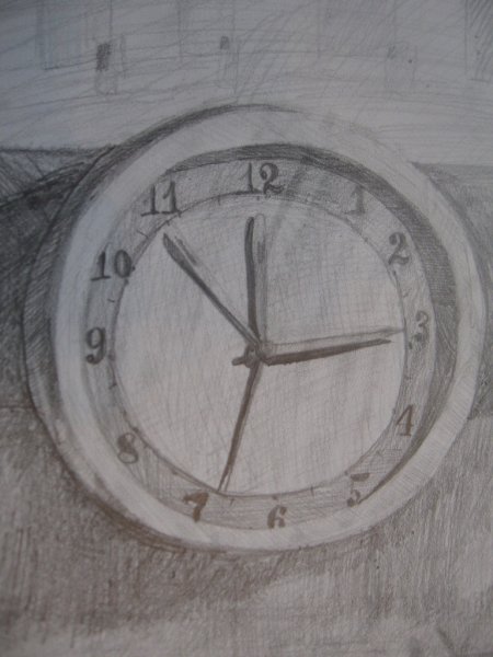 Поэтапное рисование часов