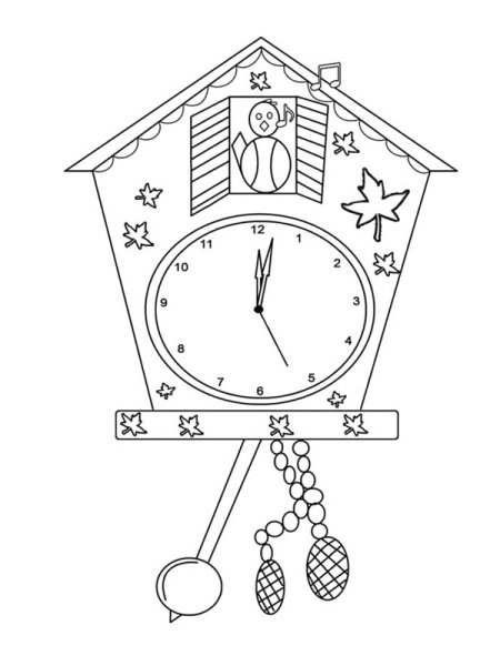 Часы раскраска
