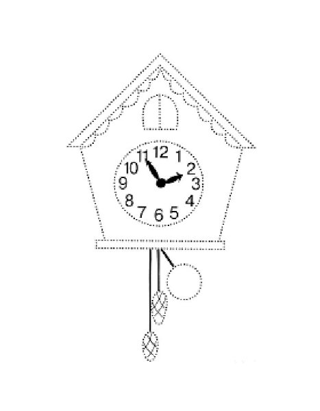 Часы раскраска