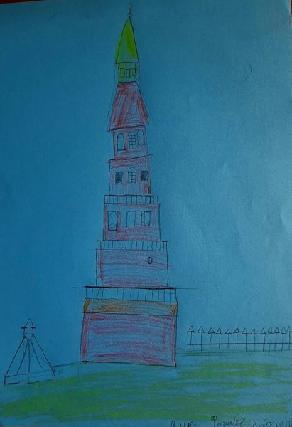 Башня Сююмбике Казань рисунок