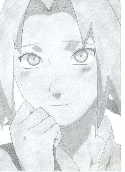 Сакура Харуно карандашом