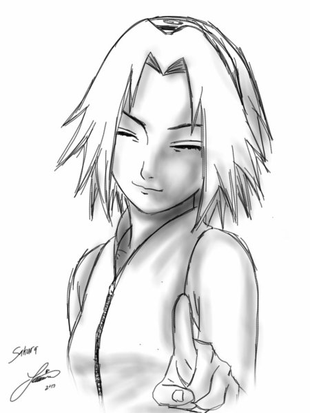 Сакура Харуно рисовалка