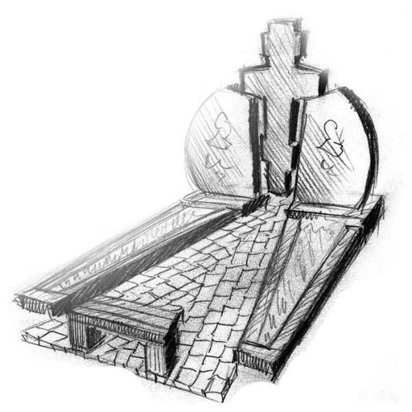 Памятник затопленным кораблям Севастополь карандашом