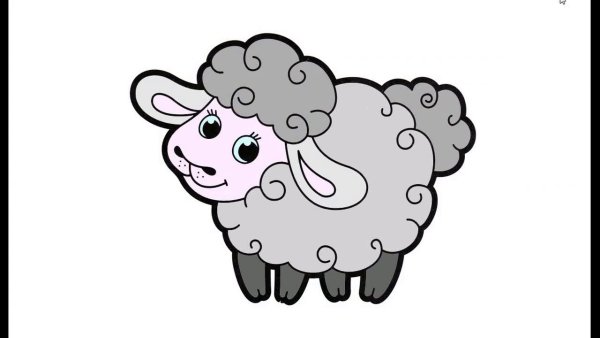 Барашек рисунок карандашом