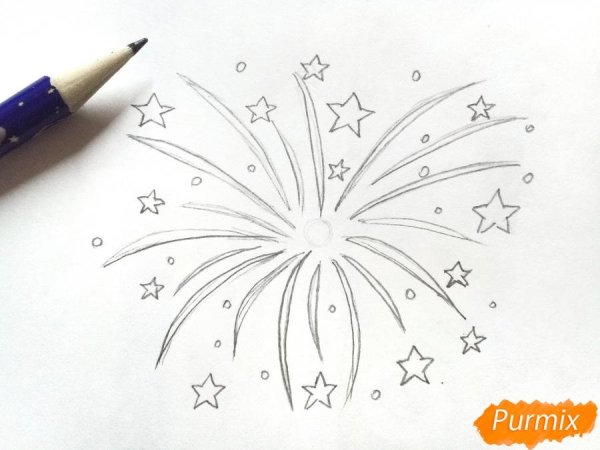 Салют раскраска