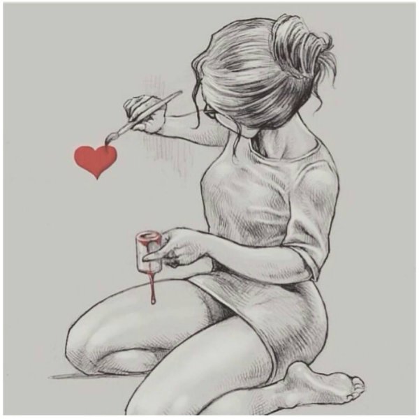 Девушка рисунок