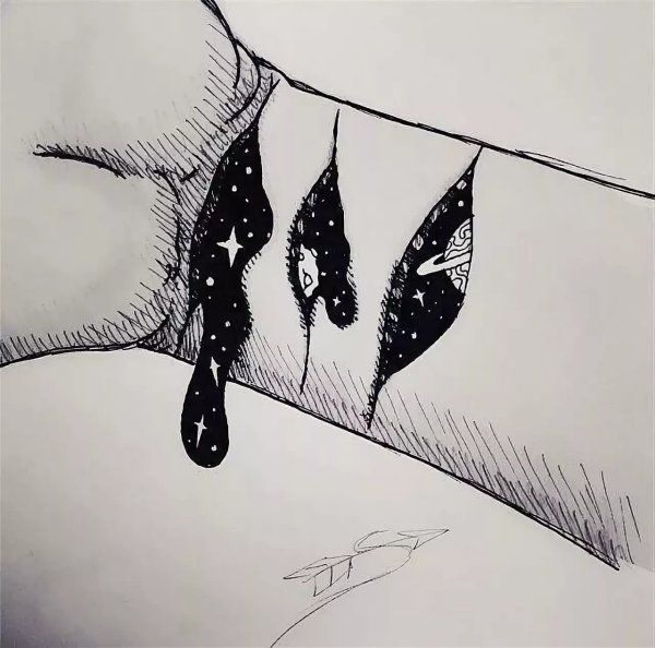 Скетч бабочки в животе