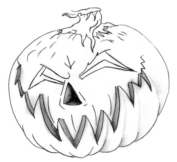Рисунки на Хэллоуин карандашом