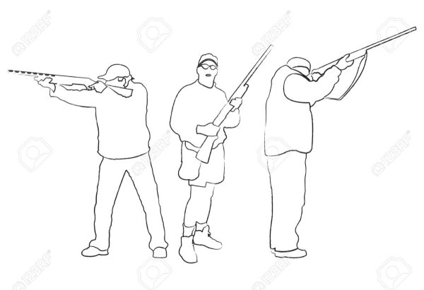 Охотник раскраска