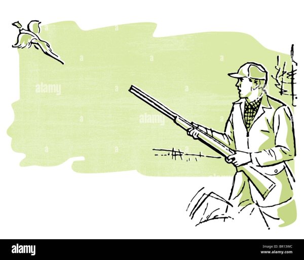 Картинка раскраска охотник
