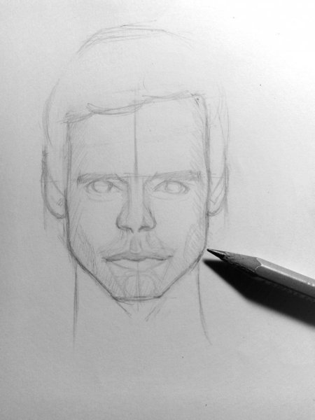 Портрет мужчины карандашом