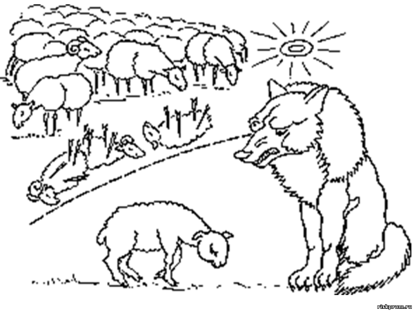 Волки и овцы раскраска
