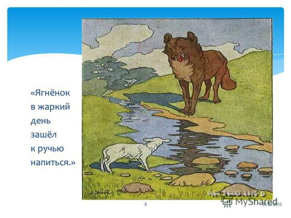 Волк и ягнёнок басня