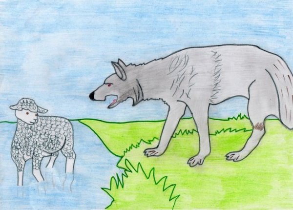 Баснописец Крылов волк и ягненок