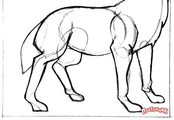 Рисунок волк и ягненок легко