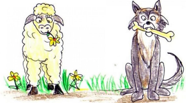 Иллюстрация к басне лгун