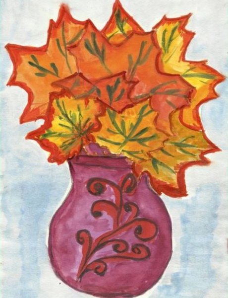 Рисование осенний букет