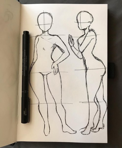 Набросок женской фигуры