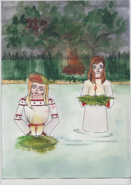 Рисунок на тему праздник Ивана Купала