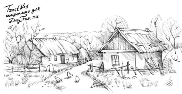 Дача рисунок