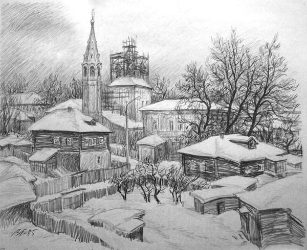 Цветы карандашом розы