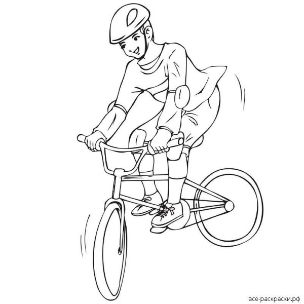 Велосипедист рисунок