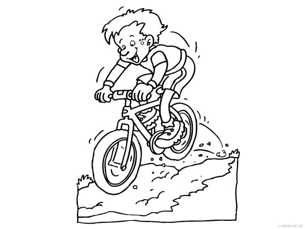 Велосипед раскраска для детей