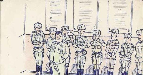 Карикатура черно белая