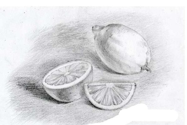 Рисование натюрморта из фруктов