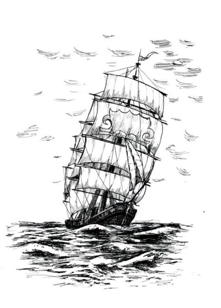 Кораблик рисунок