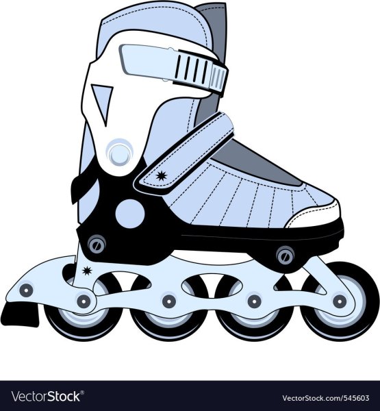 Коньки роликовые vector
