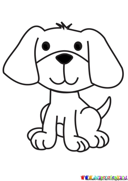 Трафарет собаки для аппликации