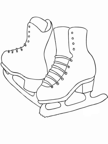 Раскраска коньки фигурные