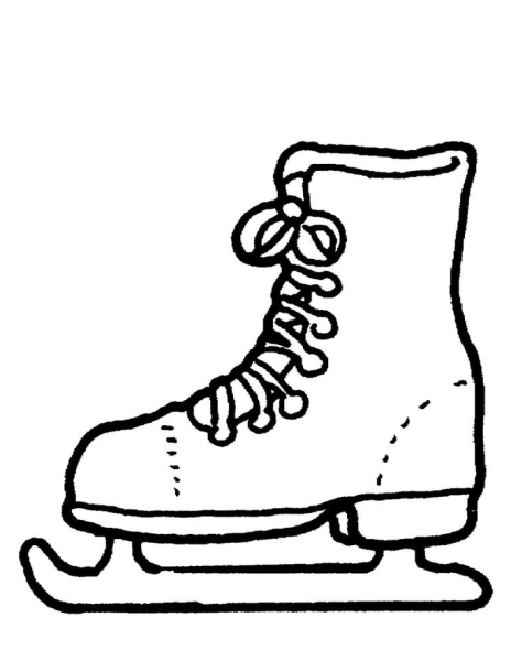 Нарисовать коньки карандашом