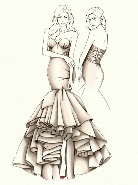 Эскизы платьев