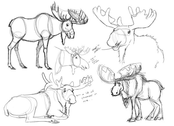 Лось карандашом