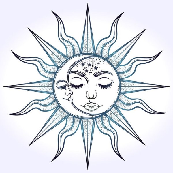 Тату месяц эскизы