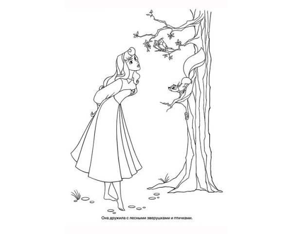 Спящая Царевна Жуковский раскраска