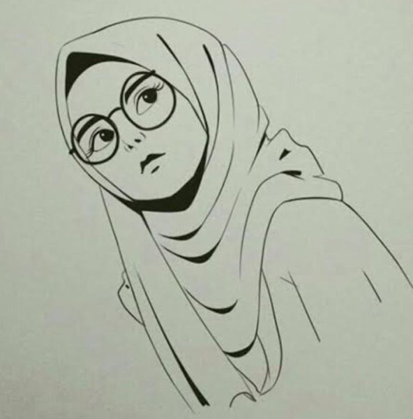Мусульманка карандашом