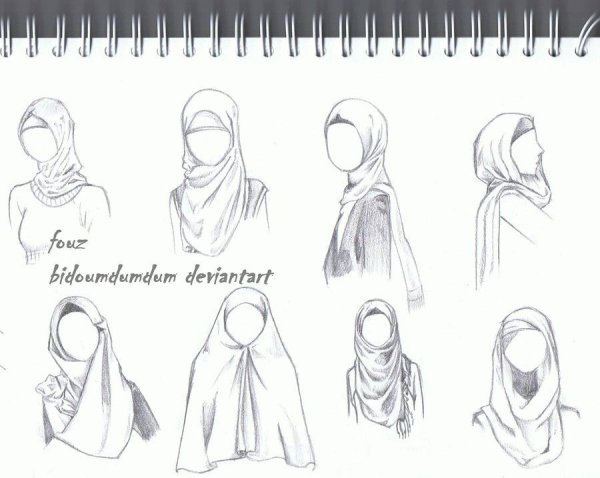 Рисование на хиджабах